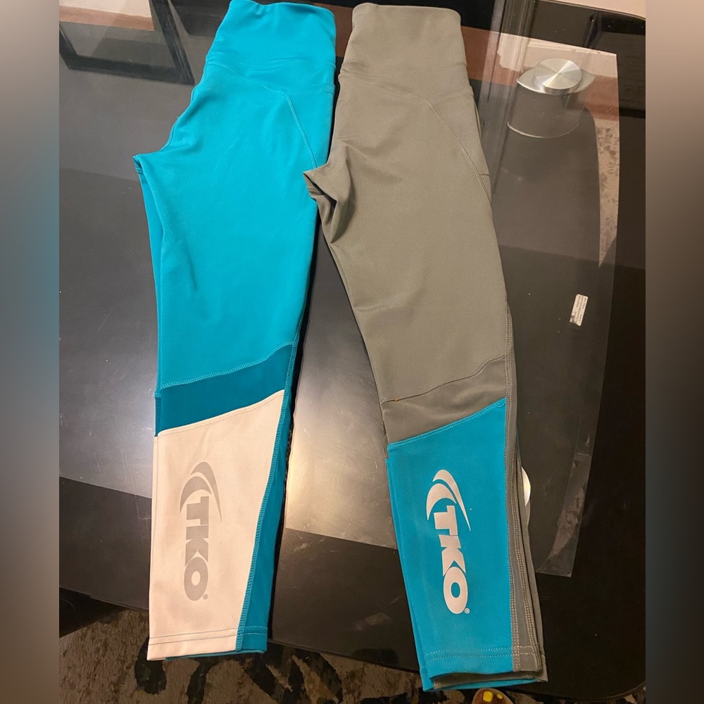 2 pairs of women’s TKO leggings size Large high waisted